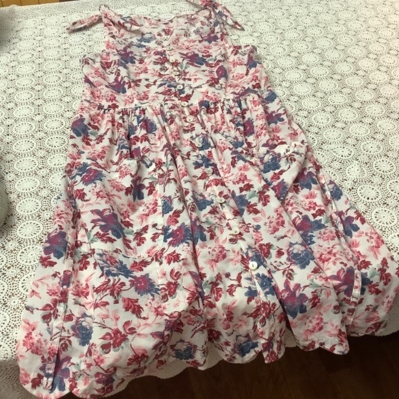 April Cornell Floral Midi Dress - Cream, Pink, and Blue - Picture 2 of 5